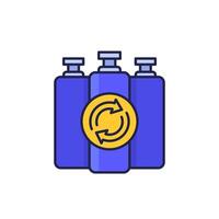 refill gas tanks icon with outline vector