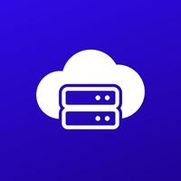 cloud storage icon for apps and web vector