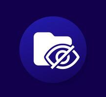 hidden folder icon for apps vector