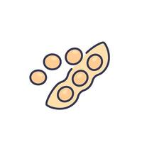 soybeans icon, soy beans on white vector