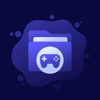 game folder icon, design vector