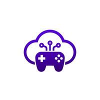 game server icon with a gamepad, cloud gaming vector