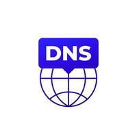 DNS icon, Domain Name System design vector