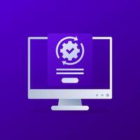 process completed design with icon vector