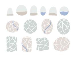Winter map creator hand drawn. Cute cartoon style illustration, Set creator maps and snow globes. Various winter maps with roads for design vector