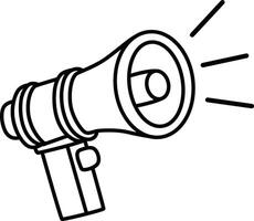 Flat icon of a megaphone symbolizing sound and marketing for digital platforms vector