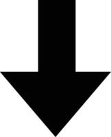 Minimalistic down arrow symbol for digital platforms and user interfaces vector