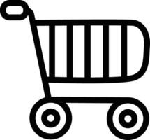Minimal Shopping Icon for Mobile Applications vector