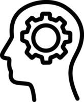 Modern thought outline illustration ideal for web graphics and innovative visual concepts vector