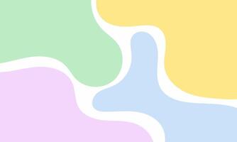 a colorful pastel background with a white and pink shape vector