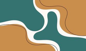 a green brown and white abstract background with waves vector
