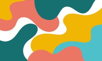 colorful abstract background with waves and shapes vector