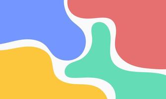 colorful pastel abstract background with a blue, yellow and red shape vector