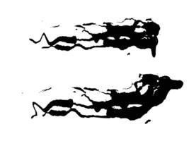 Artistic Brush Textures Black Ink Splatter, Grunge Strokes, and Wave Patterns vector