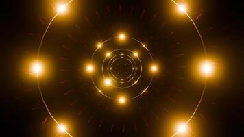 Abstract golden light circle animation loop video