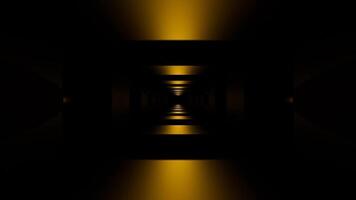 A black and gold tunnel with a light coming out of it video