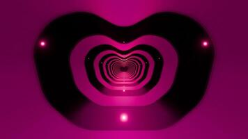 A pink heart shaped object with a black background video