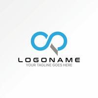 Logo design graphic concept creative premium stock image graphic initial OP CP CC QC font circle connected infinity to monogram typography tech vector