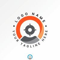 Logo design graphic concept creative premium stock image graphic initial O font human resource target focus to monogram shoot point choice vector