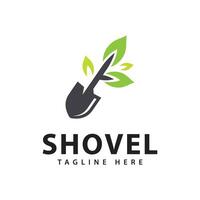 Shovel Logo Illustration Design vector