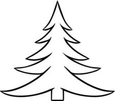 Graphic line drawing of a small pine tree Environment. International Day of Forests. design graphic illustration vector