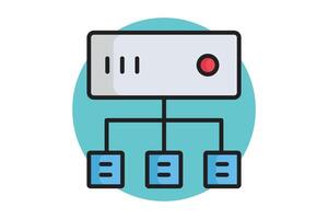 Load balancing icon. colored outline icon style. icon related to IT architecture. IT elements illustration vector
