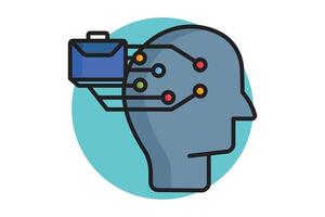 Business intelligence icon. colored outline icon style. icon related to IT architecture. IT elements illustration vector