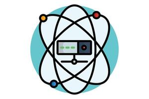 Data science icon. colored outline icon style. icon related to IT. IT architecture elements illustration vector