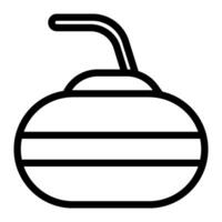 Curling stone icon line style vector