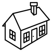 House isometric icon line style vector