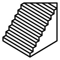 Stairs isometric icon line style vector