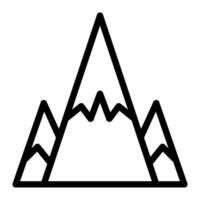 Mountain icon line style vector