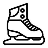 Ice skates icon line style vector