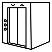 Elevator isometric icon line style vector