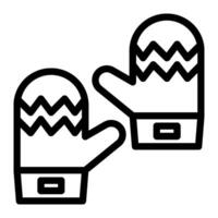 Mittens icon line style vector