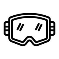 Ski googles icon line style vector