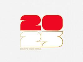 Abstract numbers 2025 with flag of Monaco. vector