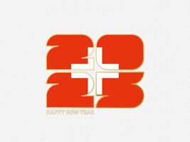 Abstract numbers 2025 with flag of Switzerland. vector
