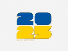 Abstract numbers 2025 with flag of Ukraine. vector