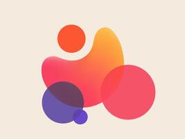 Abstract colorful shapes on a light background vector