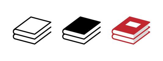 Book stack icon. Education and study symbol. Library document sign. Paper notebook pictogram. Bookshop logo. Dictionary illustration. Reading and learning concept. Literature and history lesson vector