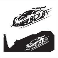 illustration of a racing car on a white background vector