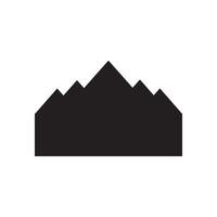 A black and white mountain silhouette on a white background vector