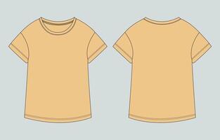 An image of a t - shirt with a yellow background vector