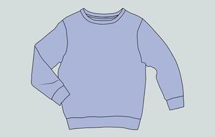 A purple sweatshirt with a white background vector