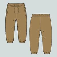 The mens sweatpants are shown in a sketch vector