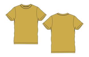 A yellow t - shirt with a white background vector