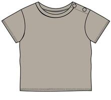 A t - shirt with a button on the front vector