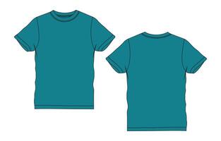 A teal t - shirt with a white background vector