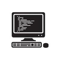 Computer icon illustration on white background vector